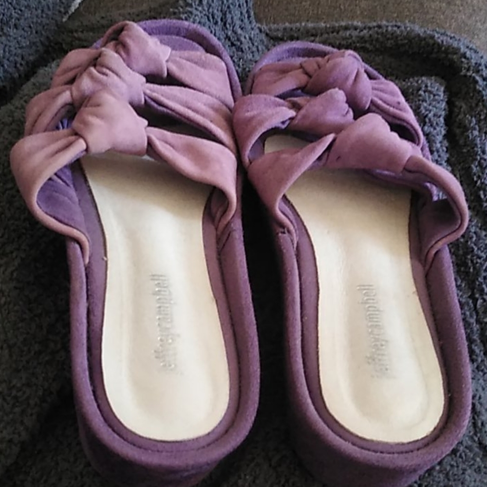 Purple suede Jeffrey Campbell sandals